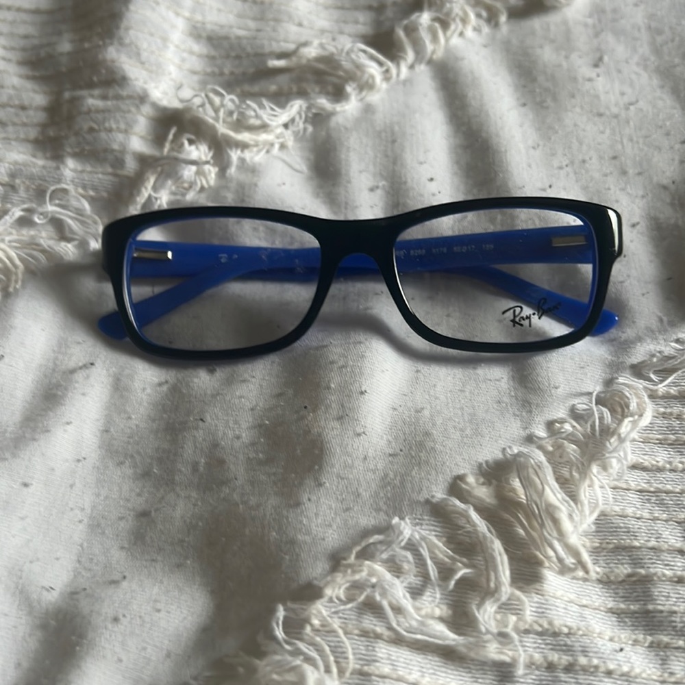 Blue and Black Ray-Ban Glass Frames